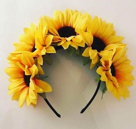 Sunflower Crown, Sunflower Birthday Parties, Bohemian Coachella, Sunflower Wedding Decorations, Sunflower Headband, Sunflower Party, Sunflower Baby Showers, Sunflower Themed Wedding, Festival Headband