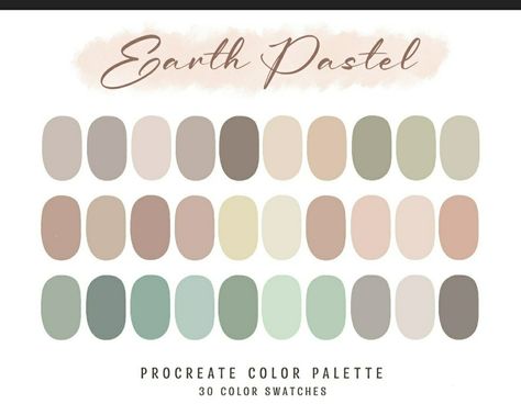 Color Palette Neutral, Earth Colour Palette, Ipad Illustration, Earth Tone Palette, Earth Tone Color Palette, Illustration Lettering, Procreate Color Palette, Wedding Color Pallet, Color Palette Challenge