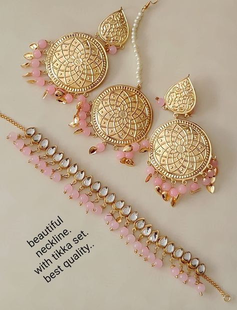 Just rs 550+ship....todcjm.... Punjabi Traditional pippal patti choker tikaGold finish jardhu jadau Punjabi Traditional pippal patti choker tika set with chandbaali earrings ,Gold Finished jadau jardhu Pearl choker Earring Tikka Set, Punjabi Traditional kundan choker tika set Gold Finished Pearl Kundan Earring Tikka Set Tikka Set Punjabi, Punjabi Jwellery Traditional, Tikka Jewelry Punjabi, Punjabi Jewelry Traditional, Punjabi Accessories, Punjabi Earrings, Punjabi Jewellery, Diy Jewelry Videos, Punjabi Traditional Jewellery