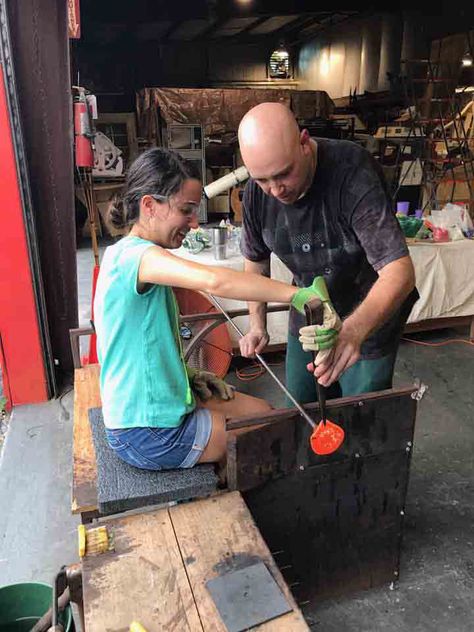 Glass Blowing Classes Offered - Create Your Own Original Piece - Florida Glass House Glass Blowing Art, History Wedding, Mansfield Ohio, Art Learning, Blown Glass Art, Visit Florida, Learn A New Skill, Chihuly, Learn Art