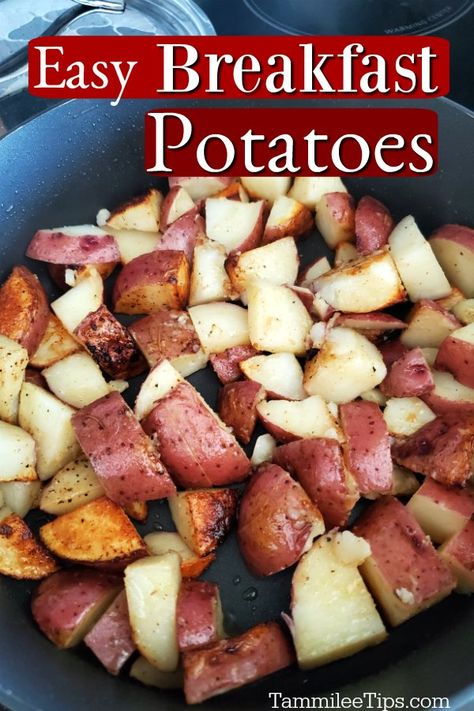 Red Potatoes Breakfast Recipes, Red Potatoes For Breakfast, Breakfast Red Potatoes, Red Breakfast Potatoes, Quick Breakfast Potatoes, Fried Red Potatoes, Red Breakfast, Breakfast Potatoes Recipe, Potatoes On The Stove