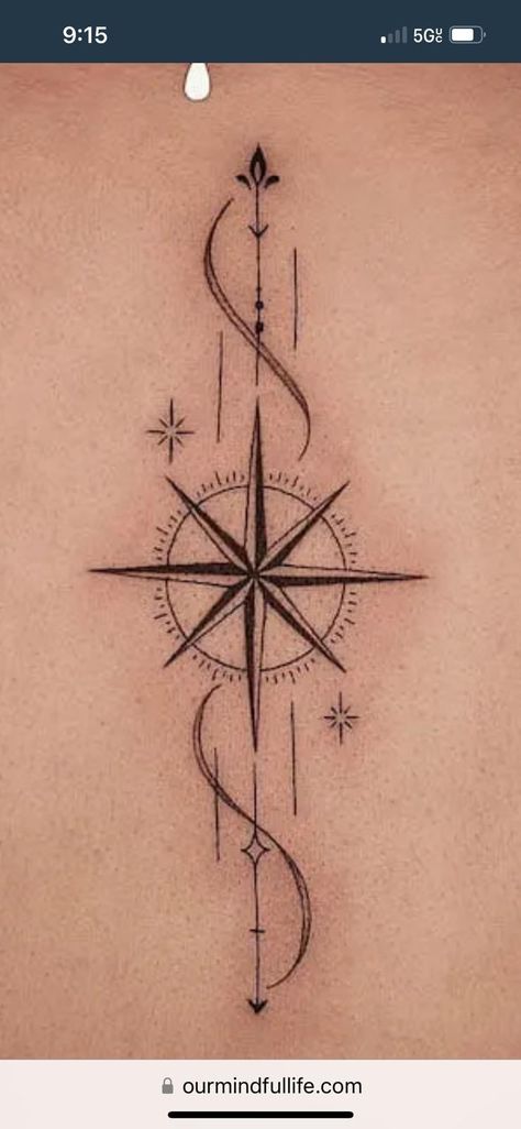 Moon Compass Tattoo, Mother Daughter Compass Tattoo, Mother And Daughter Compass Tattoos, Fine Line Compass Tattoo, Compass Tattoo Design Woman, Compass Arrow Tattoo, Small Fine Line Compass Tattoo, Compass Feminine, Feminine Compass Tattoo Design