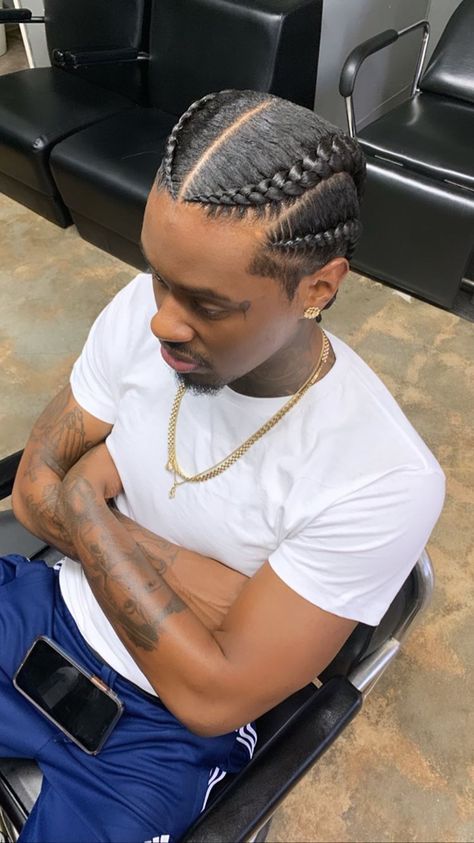 African Braids Hairstyles Men, 2 Bread Hairstyle, Rich Homie Quan Braids, Men 4 Braids Hairstyles, Cainrow Hairstyles Men, Different Types Of Braids For Men, Mens 4 Braids Hairstyles, Black Mens Boxbraids, Scalp Braids For Men