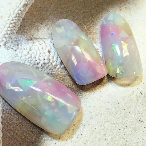 ☺ Angel Paper Nails, Insane Nails, Moonstone Nails, Orange Nail Design, Paper Nails, Fancy Nail Art, Orange Nail, Korean Nail Art, Purple Acrylic Nails