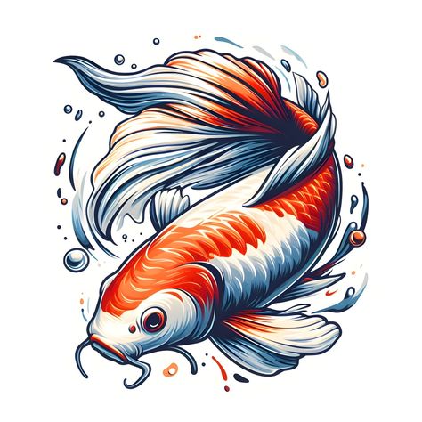 Logo Korea, Koi Fish Tattoo Design, Fish Tattoo Design, Koi Tattoo Design, Koi Fish Drawing, Shading Drawing, Koi Art, Koi Fish Tattoo, Fish Tattoo