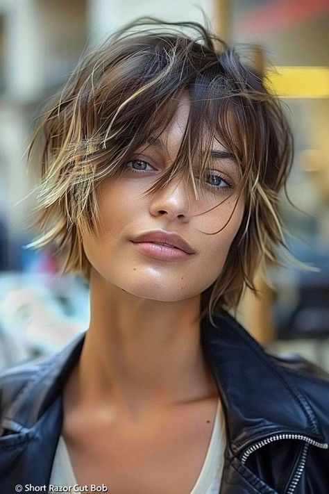 Short Hair Choppy Layers, Razor Cuts For Women, Very Short Hair Edgy Pixie Hairstyles, Razor Bob, Razor Cut Bob, Razor Cut Hair, Edgy Bob, Textured Pixie, Textured Pixie Cut