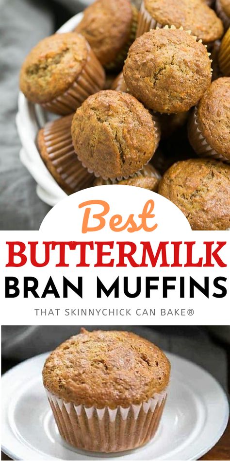 Buttermilk Bran Muffins, Buttermilk Muffins, Bran Muffin Recipes, Bran Muffins, Gateaux Cake, Low Carb Dinner Recipes, Low Carb Meals Easy, Retro Recipes, Homemade Desserts