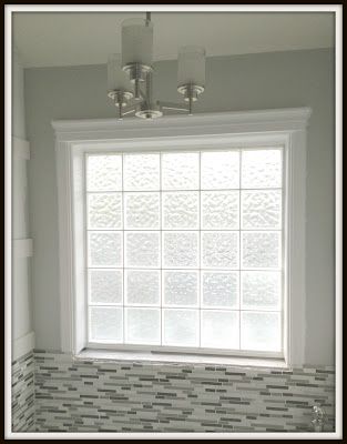 Who doesn't have one of these glass block windows in their bathroom....come on over to see how to dress it up and make it a gorgeous!!  This is a SUPER easy DIY project!! Bathroom Window Glass, Bathroom Window Privacy, Privacy Windows, Glass Blocks Wall, Window Blocks, Basement Bathroom Remodeling, Glass Block Windows, Bathroom Window Treatments, Bathroom Window