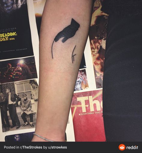 The Strokes Tattoo, Strokes Tattoo, The Strokes Band, It Tattoo, Ma Tattoo, Art Sketches Pencil, Band Tattoo, The Strokes, Dope Tattoos