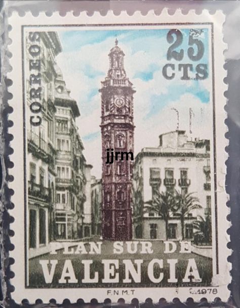 Plan sur de Valencia. Revenue Stamp, Postal Vintage, Santa Catalina, Valencia Spain, Wood Stamp, Post Stamp, Prince Edward Island, Adventure Book, Postal Stamps