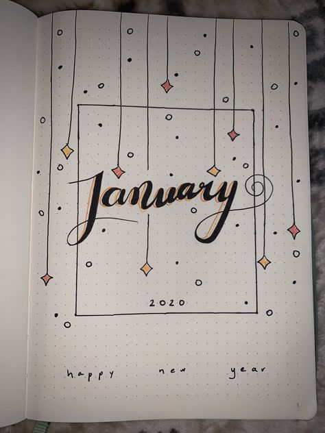 January title page Journal Title Page 2023, Bujo Monthly Cover January, Ways To Write January, January Title Page Bullet Journal, January Bulletin Journal Ideas, Aesthetic Title Page, Title Pages Ideas, Journal Ideas For January, 2023 Title Page