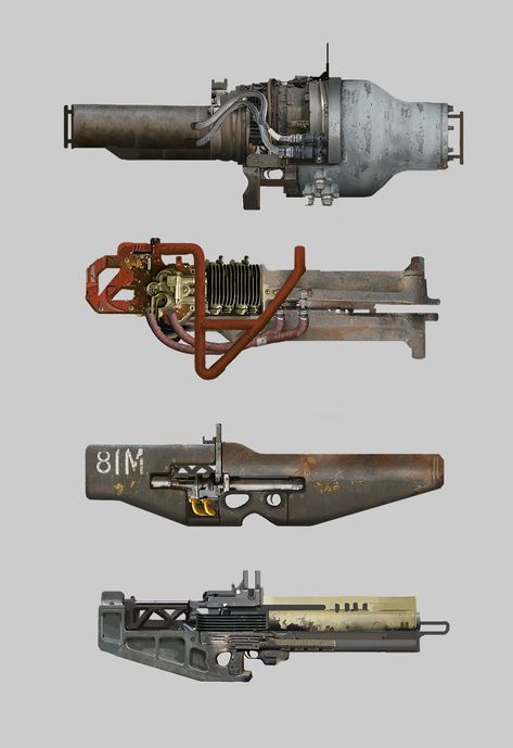 ArtStation - Dieselpunk guns, Julian Holm Dieselpunk Mech, Dieselpunk Art, Dieselpunk Vehicles, Gas Masks, Diesel Punk, Robot Concept Art, Retro Futuristic, Cyberpunk Art, Prop Design