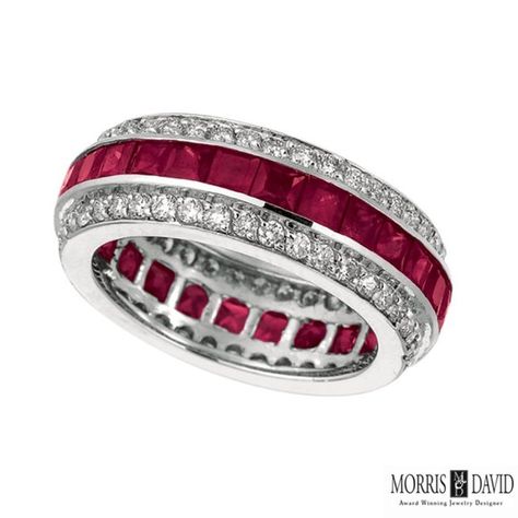 Morris & David | Jewelry | 57 Carat Natural Ruby Diamond Eternity Ring | Poshmark Ruby Eternity Ring, Ruby Band Ring, Memory Ring, Ring Photo, Diamond Jewelry Store, Diamond Eternity Ring, Ruby Diamond Rings, Diamond Cocktail Rings, Eternity Band Ring