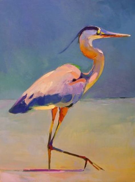 Heron Painting, Beach Birds, Bethesda Maryland, Heron Art, Arte Animal, Watercolor Bird, Pastel Painting, Wildlife Art, Birds Painting