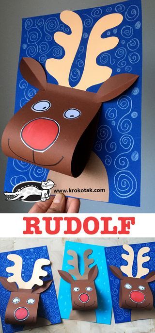 RUDOLF Reindeer Frame Craft, Rudolf Craft Preschool, Deer Craft For Kids, Winter Paper Crafts For Kids, Easy Xmas Crafts For Kids, Reindeer Crafts Preschool, Reindeer Crafts For Kids, Reindeer Craft For Kids, Deer Craft