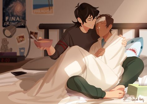 PROMPT[H]O[E] @ CAFKL on Twitter: "Ao3 tags: Keith/Lance (Voltron), sickfic, Keith is a good boyfriend, fluff, so much fluff… " Voltron Keith And Lance, Klance Cute, Keith Lance, Klance Fanart, Klance Comics, Voltron Funny, Voltron Comics, Gay Comics, Voltron Ships