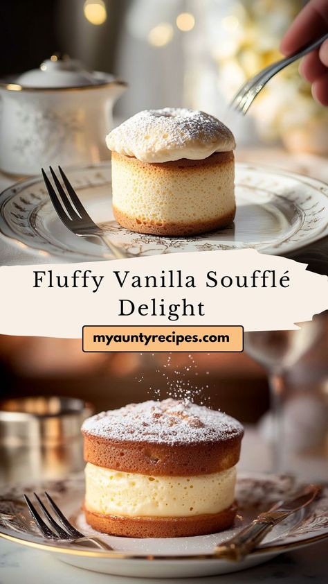 This classic vanilla soufflé is light, airy, and perfectly fluffy. With just the right amount of vanilla sweetness, it’s a delightful dessert for any occasion and sure to impress. Vanilla Souffle Recipes, Vanilla Souffle, Prepared Eggs, Vanilla Flavoring, Easy Recipe, Vanilla, Easy Meals, Dessert