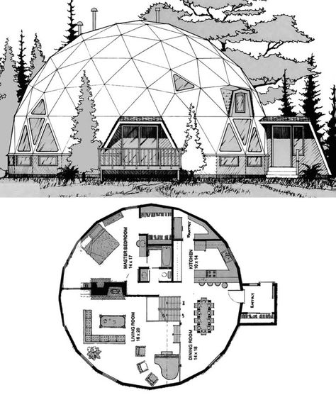 Dome Floor Plans - Natural Spaces Domes Dome Shaped House, Dome Floor Plans, Geodesic House, Geodesic Dome Homes Floor Plans, Dome House Design, Dome Home Kits, Geodesic Dome Plans, Igloo House, Collage Architecture