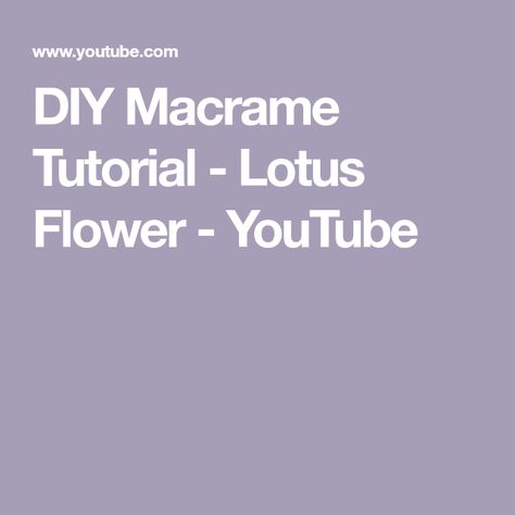 Diy Macrame Tutorial, Half Hitch Knot, Lotus Ring, Cord Ties, Diy Macrame, Cotton String, Macrame Tutorial, Macrame Diy, Macrame Wall Hanging