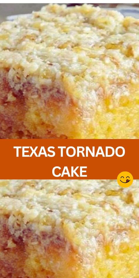 Dive into the deliciousness of our Texas Tornado Cake recipe! Made with crushed pineapple, pecans, and coconut flakes, this easy dessert is perfect for any occasion. Bake up a storm with this crowd-pleasing treat that's sure to satisfy your sweet cravings. Try it today and experience the irresistible flavors of Texas in every bite! Do Nothing Tornado Cake Recipe, Crushed Pineapple Recipes Desserts Easy, Pineapple Cake Mix Recipes Duncan Hines, Pineapple Heaven Cake, Southern Pineapple Cake, Crushed Pineapple Recipes Desserts, Texas Tornado Cake Recipe, Fresh Pineapple Recipes Dessert, Pinapple Recipes Dessert