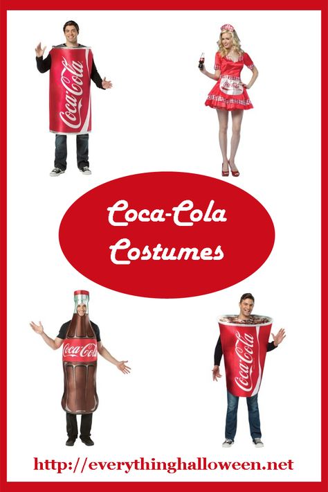 Coca Cola Costumes - The Real Deal! Coca Cola Costume, Coke Costume, Can Of Coke, Coca Cola Polar Bear, Stylish Car, Coca Cola Can, Halloween Sewing, Halloween Cans, Black Halloween Dress