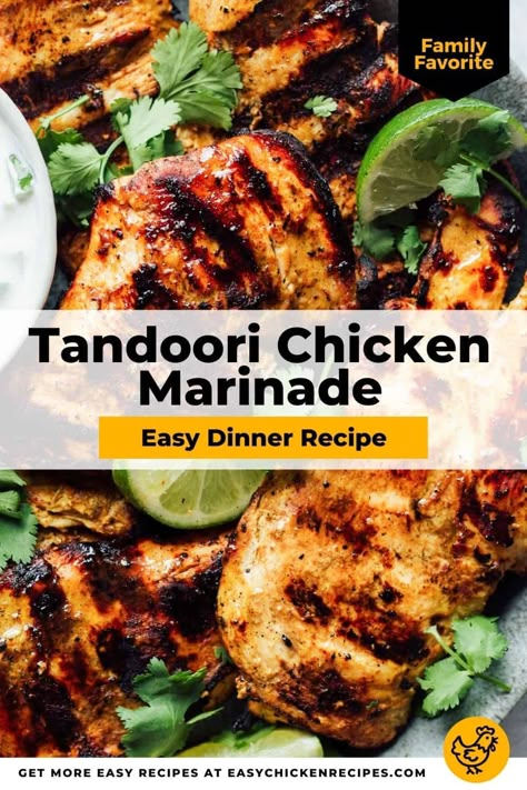 Enjoy restaurant-quality Indian cuisine at home with this easy to make, flavorful Tandoori Chicken Marinade! Tandoori Chicken Marinade, Curry Marinade, Tandoori Marinade, Easy Chicken Marinade, Chicken Marinade Recipes, Chicken Appetizers, Chicken Marinade, Marinade Recipes, Chicken Marinades