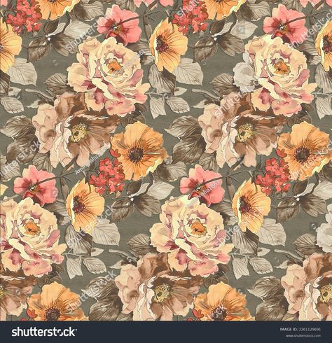 Flower Pattern Design Prints, Digital Pattern Design, Flower Png Images, Arts And Crafts For Teens, Fabric Print Design, Texture Graphic Design, Flower Pattern Design, Digital Flowers, Watercolor Flower