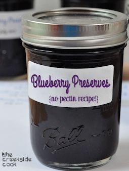 Preserves Recipes, Blueberry Preserves, Pectin Recipes, Blueberry Jam Recipe, Canning Fruit, Canning Jam, Canning Food Preservation, Canned Food Storage, Homemade Jelly