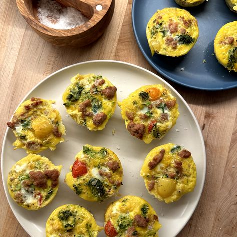 Everyday Egg Cups — Cooking in Color Healthy Egg Cups, Fast Snack, Egg Dishes, White Bean Soup, Diced Chicken, Egg Dish, Make Ahead Breakfast, High Protein Snacks, Unsweetened Almond Milk