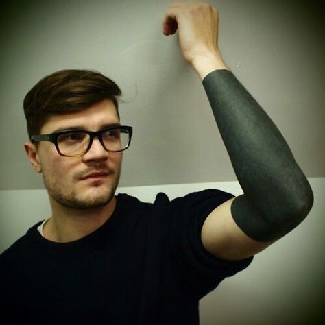 Black Arm Tattoo, Arm Tattoos With Meaning, Black Arm Sleeve, Tattoo Elbow, Arm Tattoos Black, Black Sleeve Tattoo, Small Wave Tattoo, Aztec Tattoos, Gallery Tattoo