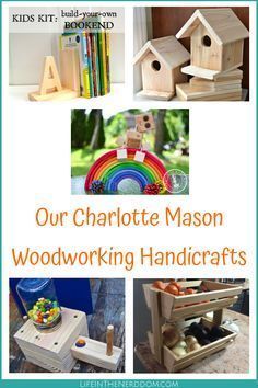 Woodworking Projects for Kids at LifeInTheNerddom.com Kids Woodworking Projects, Woodworking Plans Patterns, Wood Projects For Beginners, Woodworking Project Plans, Wood Crafting Tools, Woodworking Projects For Kids, Woodworking For Kids, Learn Woodworking, Diy Holz