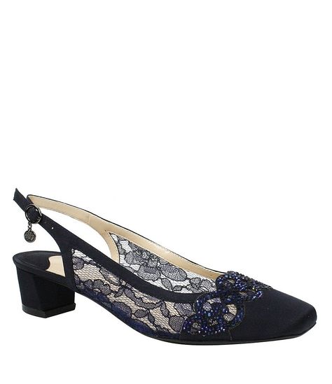 Blue Wedding Shoes Low Heel, Mother Of The Bride Shoes, Navy Blue Wedding Shoes, Wedding Shoes Low Heel, Navy Blue Shoes, Blue Wedding Shoes, Block Heel Pumps, Dressy Shoes, Navy Lace