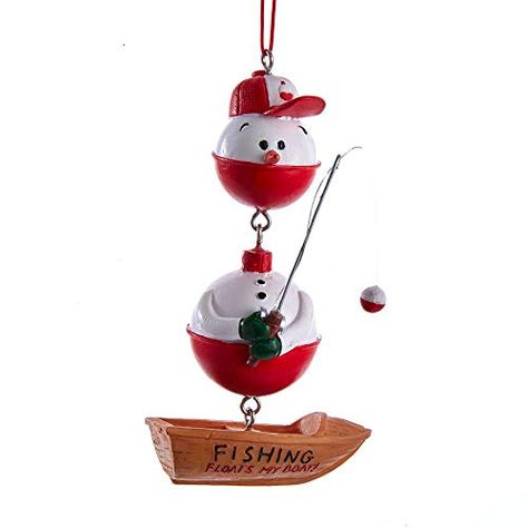 Fishing Christmas Ornaments, Halloween Fruit, Fishing Christmas, Fishing Bobber, Snowman Figurine, Fish Ornaments, Fishing Floats, Hanging Christmas Tree, Snowman Ornament