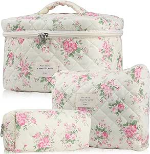 Cute Makeup Bag, Organizer Bag, Travel Cosmetic Bags, Cute Makeup, Bag Set, Bag For Women, Cosmetic Bags, Pink Flower, Makeup Bag