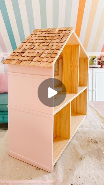 Ashley Wilson 🏡 DIY + Decor Blogger on Instagram: "Dollhouse Day 1- Starting on the exterior! 🏠  Have any ideas for making this the cutest IKEA dollhouse ever? Let me know! 💗👇🏻  I’m doing a room a day- tomorrow is the nursery! 🍼" Dollhouse Makeover Diy Ideas, Doll House Makeover Diy, Dollhouse Exterior Ideas, Dollhouse Interior Ideas, Dollhouse Redo, Ashley Wilson, Dollhouse Makeover, Ikea Dollhouse, Dollhouse Furniture Diy