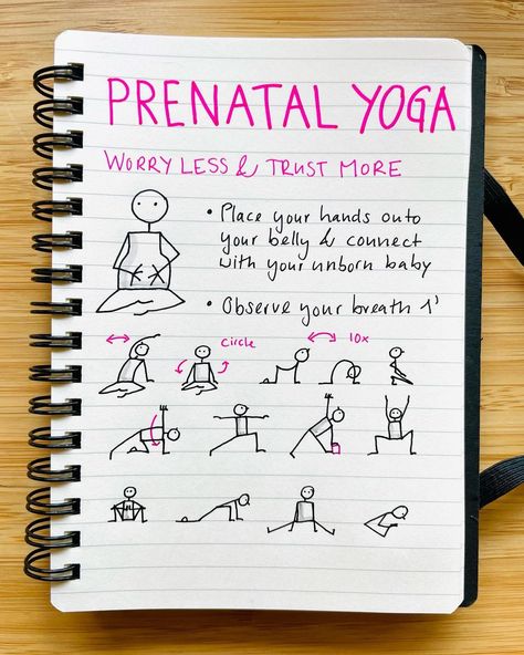 Yoga Journaling on Instagram: “Prenatal Yoga • worry less & trust more So many of you asked me for a prenatal yoga sequence. Here‘s a short one. Tips for your…” Prenatal Yin Yoga Sequence, Prenatal Yoga Sequence, Yoga Journaling, Yoga During Pregnancy, Yoga Prenatal, Yoga Drawing, Yoga Flow Sequence, Yin Yoga Sequence, Yoga Flows