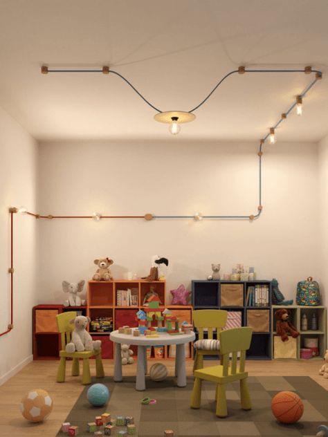 Filé lighting system - Creative Cables USA LLC Budget Lighting, Original Wall Decor, Simple Lamp, Cable Lighting, Filing System, Wooden Lamp, Creative Lighting, Lamp Parts, Laundry Room Design