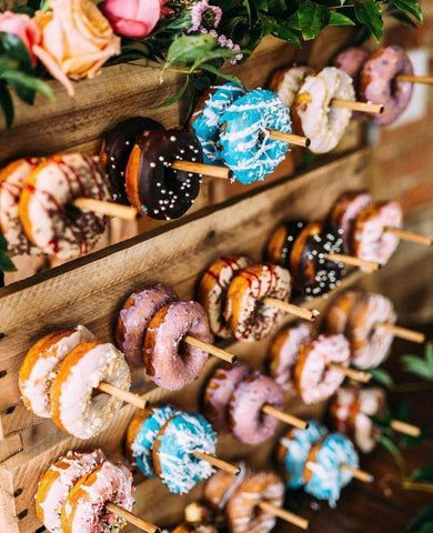 Breakfast Wedding Reception, Megan And Harry, Donut Wall Wedding, Wedding Brunch Reception, Breakfast Wedding, Fancy Breakfast, Wedding Donuts, Donut Decorations, Breakfast Photo