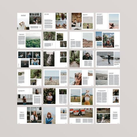 Auckland Magazine Template InDesign Template Editable | Etsy Magazine Image Layout, Digital Magazine Design, Book Design Templates, 잡지 레이아웃, Photobook Design, Magazine Spread, Commercial And Office Architecture, Indesign Magazine Templates, Page Layout Design