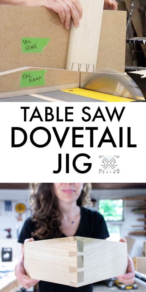 Woodworking Jig Plans, Jigsaw Table, Woodworking Jigsaw, Woodworking Design, Table Saw Jigs, Table Woodworking, Dovetail Furniture, Dovetail Jig, Diy Table Saw