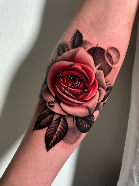 Rose black and grey, with red...check this out of my instagram profile🤟🏼💀https://instagram.com/tattoofaber?utm_medium=copy_link #tattootentacles #ttt #realistictattoo #blackandgrey# #realistic #rose #redrose #tattoo #tattoartist #ink #inked #realistictattoos Black And Red Rose Tattoo, Rose Black And Grey, Rose Blood, Blood Tattoo, Realistic Rose Tattoo, Black And Grey Rose, Side Neck Tattoo, Rose Tattoos For Women, Red Rose Tattoo