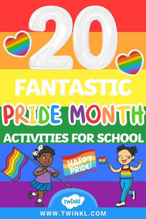 20 Fantastic Pride Month Activities For School Blog Pride Month School Activities, Pride Month Activities For Kids, Pride Activities For Kids, Pride Month Activities, Pride Activities, Pride Week, How To Teach Kids, Teach Kids, Autumn Activities