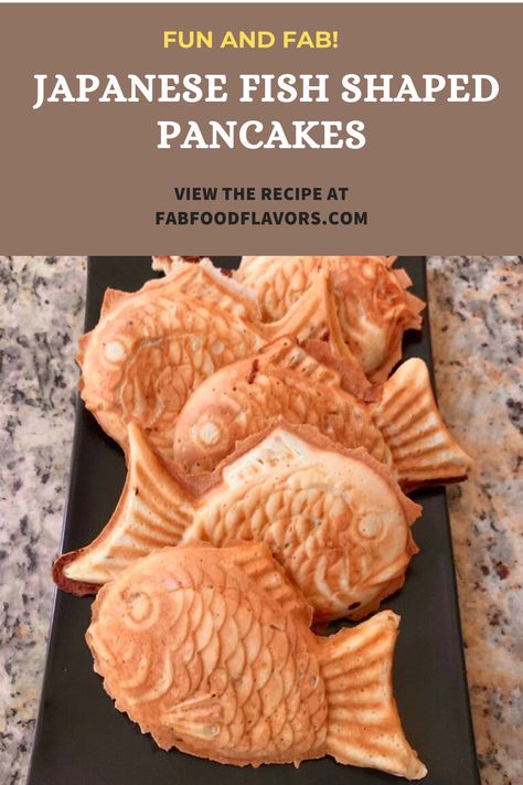 Taiyaki is a fun and festive Japanese filled pancakes shaped like a fish! My recipe uses Nutella filling. Cute and delicious! Nutella Filling, Pancake Shapes, Food Flavors, Fish Snacks, Sweet Red Bean Paste, Fish Cookies, Azuki Bean, Sweet Red Bean, Easy Oatmeal