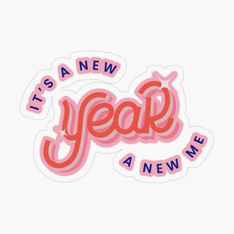 New Years Stickers, New Year Stickers, Sticker Inspo, Cute Ipad Cases, Me Sticker, New Year Goals, New Year New Me, Good Notes, Ipad Cases