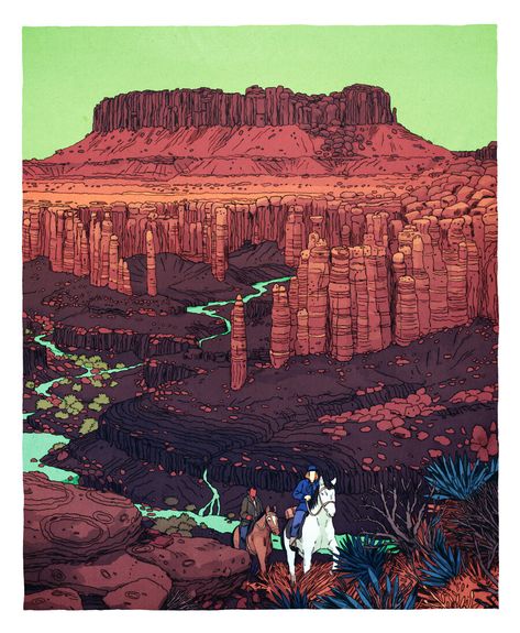 Jon Juarez, Bg Design, Graphic Novel Art, Landscape Illustration, 판타지 아트, Environment Design, Environment Concept Art, In The Desert, Environmental Art