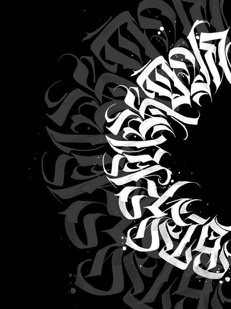 Fonts Design Ideas, Arte Hippy, Metal Typography, Whatsapp Wallpapers Hd, Gothic Lettering, Persian Calligraphy Art, Tattoo Lettering Styles, Calligraphy Tattoo, Muster Tattoos