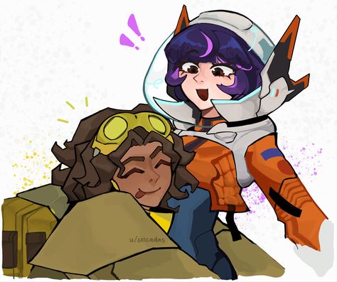 venture & juno Space Rocks Overwatch, Juno And Venture, Juno X Venture, Venture Overwatch Icon, Juno Overwatch Fanart, Juno Pfp, Venture Overwatch, Juno Overwatch, Tracer Fanart