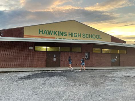 Stranger Things Hawkins High School, Hawkins High School Aesthetic, Hawkins High School Stranger Things, The Byers House, Byers House, Shifting Stranger Things, Palace Arcade, Hawkins Lab, Welcome To Hawkins