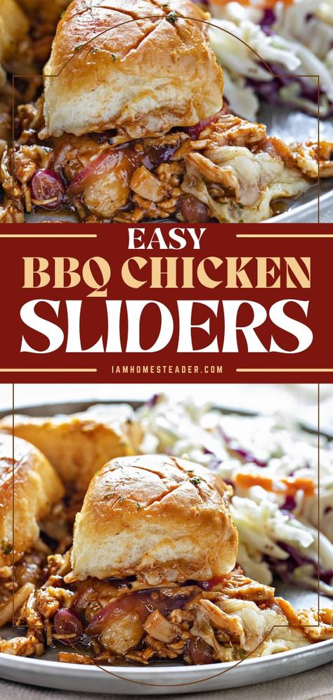 Cooking Master, Hawaiian Buns, Bbq Sliders, Sliders Recipes Chicken, Bbq Chicken Sliders, Easy Bbq Chicken, Bbq Chicken Sandwich, Havarti Cheese, Chicken Sliders