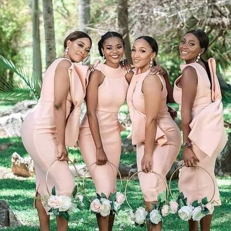 Peach African Bridesmaid Dresses - Gist94 Bridesmaid Colours, Bridesmaid Dresses 2023, African Bridesmaids, Peach Bridesmaid Dresses, Mermaid Long Bridesmaid Dresses, African Bridesmaid Dresses, Wedding Thanks, African Prom Dresses, Bridesmaid Colors